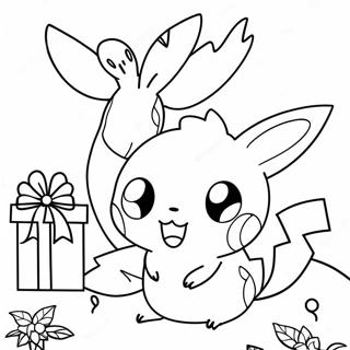 Pokemon Noël Pages À Colorier