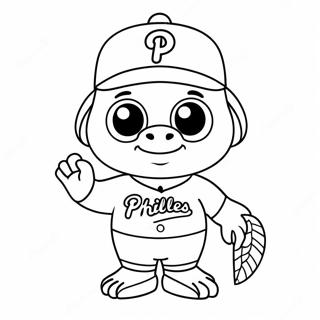 Page De Coloriage Du Mignon Mascotte Des Phillies 79125-21369