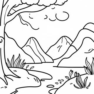 Page De Coloriage Dune Scene Naturelle Apaisante 79176-21406