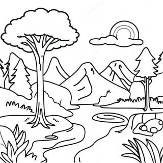Page De Coloriage Dune Scene Naturelle Apaisante 79176-21408