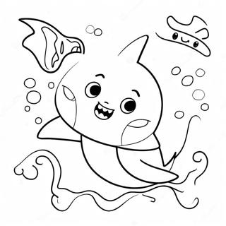 Page De Coloriage Halloween Bebe Shark Mignon 79203-21431