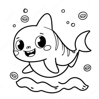 Page De Coloriage Halloween Bebe Shark Effrayant 79204-21433