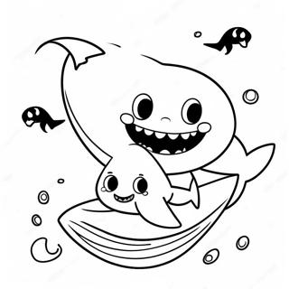 Page De Coloriage Halloween Bebe Shark Effrayant 79204-21435