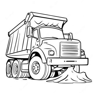 Page De Coloriage Camion Benne Transportant De La Terre 79231 21459