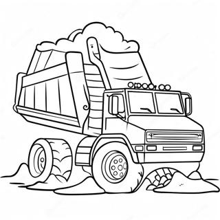 Page De Coloriage Camion Benne Transportant De La Terre 79231 21460