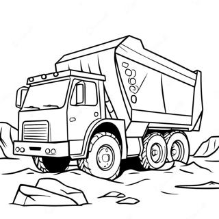 Page De Coloriage Camion Benne Sur Un Chantier 79232 21462