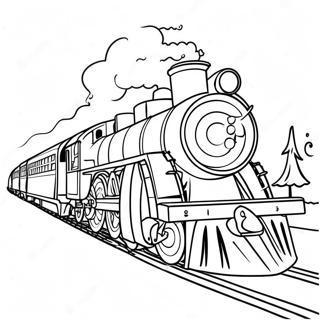 Page De Coloriage Charmant Train Polar Express 79254-21469