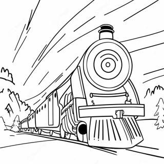 Page De Coloriage Festif Polar Express Avec Le Pere Noel 79257-21483