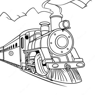 Page De Coloriage Festif Polar Express Avec Le Pere Noel 79257-21484