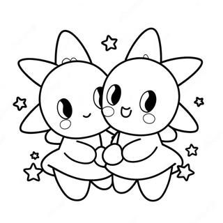 Page De Coloriage Des Petits Jumeaux Etoiles Mignons 79280-21490