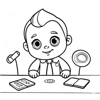 Page De Coloriage De Boss Baby Drole 79333-21533