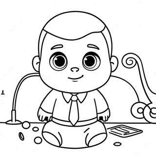 Page De Coloriage De Boss Baby Drole 79333-21535