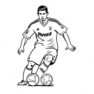 Page A Colorier De Cristiano Ronaldo Dribblant Le Ballon 7934-2219