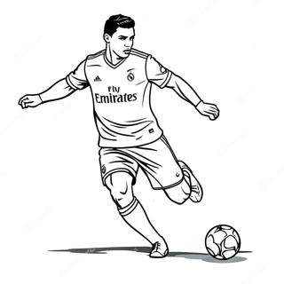 Page A Colorier De Cristiano Ronaldo Dribblant Le Ballon 7934-2220