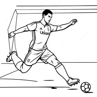 Page A Colorier De Cristiano Ronaldo Marquant Un But 7935-1209