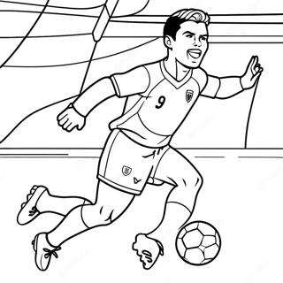 Page A Colorier De Cristiano Ronaldo Marquant Un But 7935-1210