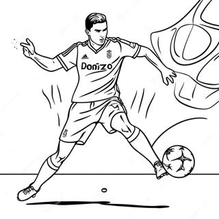 Page A Colorier De Cristiano Ronaldo Marquant Un But 7935-1211