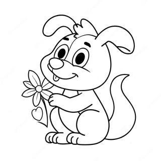 Page De Coloriage De Bluey Pour La Saint Valentin 79382-21565