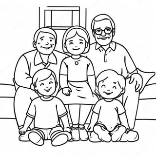 Page De Coloriage Ma Famille Heureuse Pages À Colorier