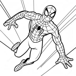 Page De Coloriage Spider Man En Pose Daction 79513-21675