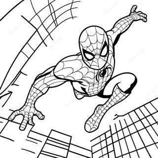 Page De Coloriage Spider Man En Pose Daction 79513-21676