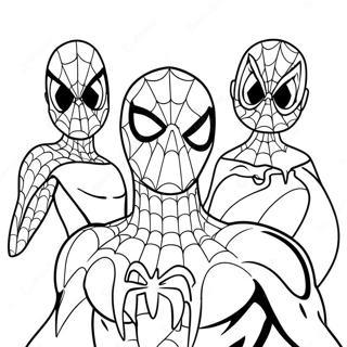 Page De Coloriage Spider Man Avec Des Amis 79514-21678