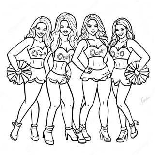 Page De Coloriage Des Cheerleaders Des Miami Dolphins 79538-21690