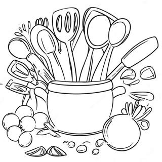 Page De Coloriage Dustensiles De Cuisine Colores 79589-21730