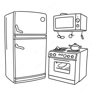 Page De Coloriage Dappareils De Cuisine Mignons 79591-21740