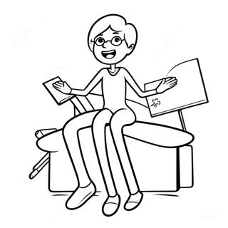 Page De Coloriage De Maman Long Jambes Cartoon 79693-21806