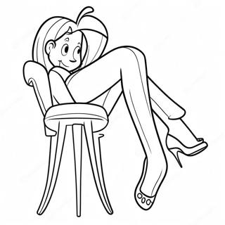 Page De Coloriage De Maman Long Jambes Cartoon 79693-21808