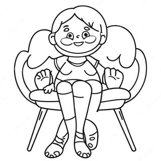 Page De Coloriage De Maman Long Jambes Heureuse 79694-21809