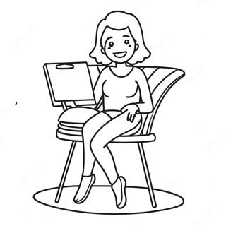 Page De Coloriage De Maman Long Jambes Heureuse 79694-21810