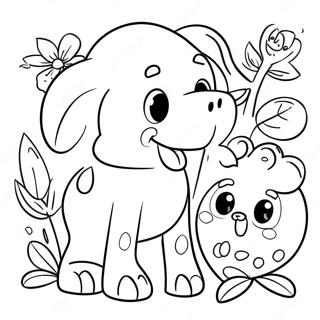 Page De Coloriage A Pour Adley Avec Des Animaux Amusants 79744-21843