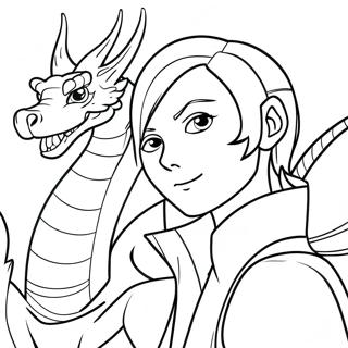 Muichiro Avec Un Dragon Page De Coloriage 79772 21869
