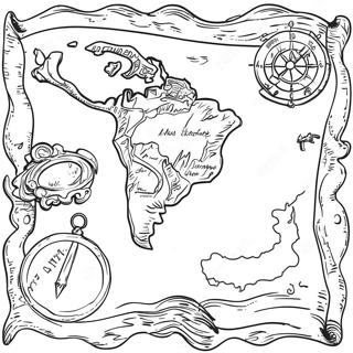 Page De Coloriage Carte Au Tresor Vintage 79900 21961