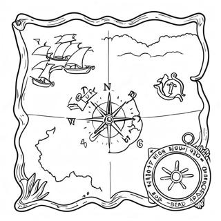 Page De Coloriage Carte Au Tresor Vintage 79900 21962