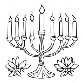 Page De Coloriage De La Menorah Coloree 79924-21977