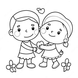 Page De Coloriage De Saint Valentin Pour La Maternelle 80001-22035