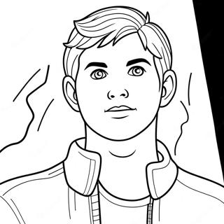 Page De Coloriage De Percy Jackson Avec Un Eclair 80182-22178