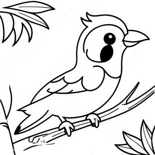 Page De Coloriage Doiseau Tropical Colore 80234-22217