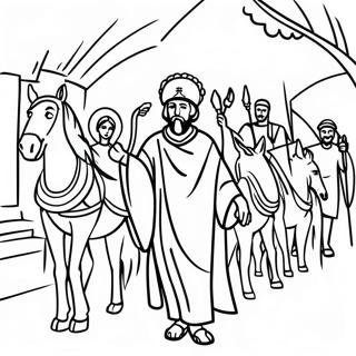 Page De Coloriage De La Procession Des Rameaux 80364 22327