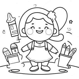 Page De Coloriage Du Joyeux Premier Jour De Maternelle 80388-22337