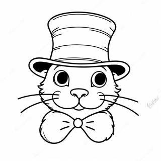 Page De Coloriage Du Chat Fantaisiste Dans Le Chapeau 80465-22398