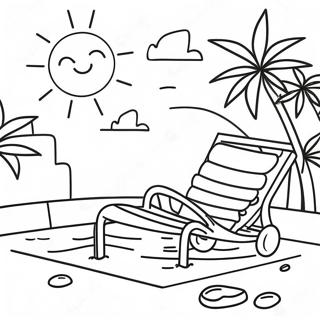 Page De Coloriage Dune Journee Ensoleillee A La Piscine 80516 22439