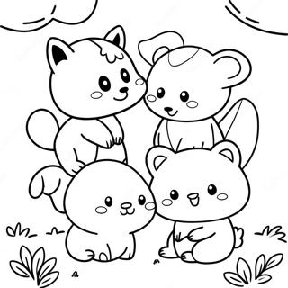 Page De Coloriage De Mignons Amis Animaux Des Bois 80566-22477