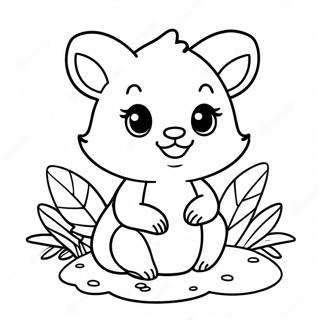 Page De Coloriage De Bebes Animaux Des Bois Adorables 80569-22489