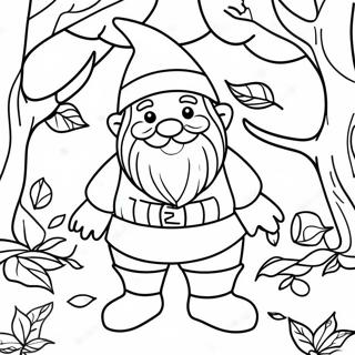 Gnome D'automne Pages À Colorier