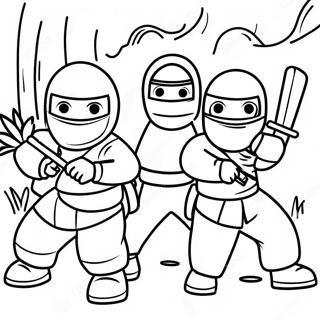 Page De Coloriage Daventure Coloree Des Spy Ninjas 80720-22598