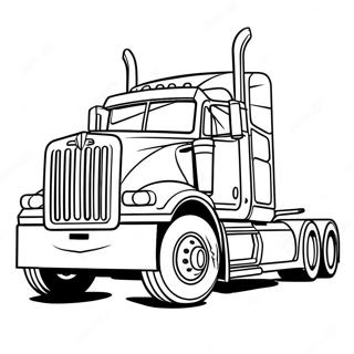 Page De Coloriage De Camion Semi Remorque 81157-22935